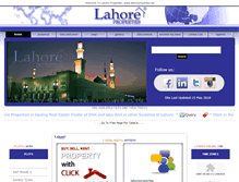Tablet Screenshot of lahoreproperties.net